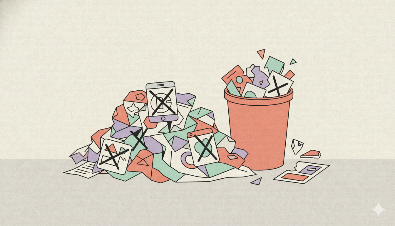 Why I Mass-Deleted My First 3 App Ideas